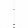 Brama ogrodowa czarna 100x175 cm stalowy wzór liścia