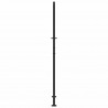 Brama ogrodowa czarna 100x200 cm stalowy wzór liścia