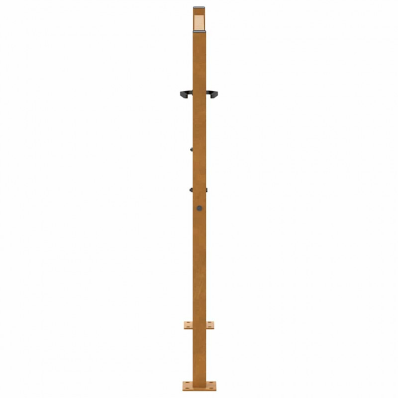 Brama ogrodowa 100x100 cm Stal nierdzewna Wzór liścia