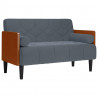 Sofa dwuosobowa z poduszkami wałkowymi Ciemnoszara 110 cm