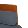 Sofa dwuosobowa z poduszkami wałkowymi Ciemnoszara 110 cm