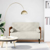 Sofa dwuosobowa z poduszkami w kolorze kremowym 110 cm