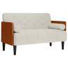 Sofa dwuosobowa z poduszkami w kolorze kremowym 110 cm