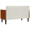 Sofa dwuosobowa z poduszkami w kolorze kremowym 110 cm