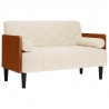Sofa dwuosobowa z poduszkami 110 cm len