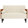 Sofa dwuosobowa z poduszkami 110 cm len
