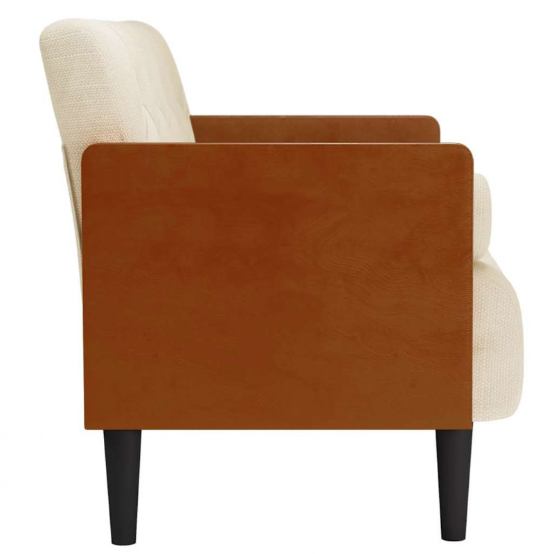 Sofa dwuosobowa z poduszkami 110 cm len