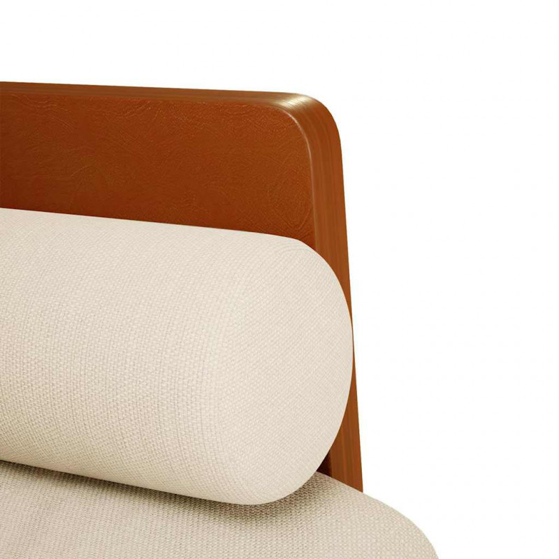 Sofa dwuosobowa z poduszkami 110 cm len
