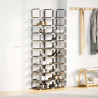 Stojaki na buty 2 szt. 10-poziomowe czarne 33x33x174 cm