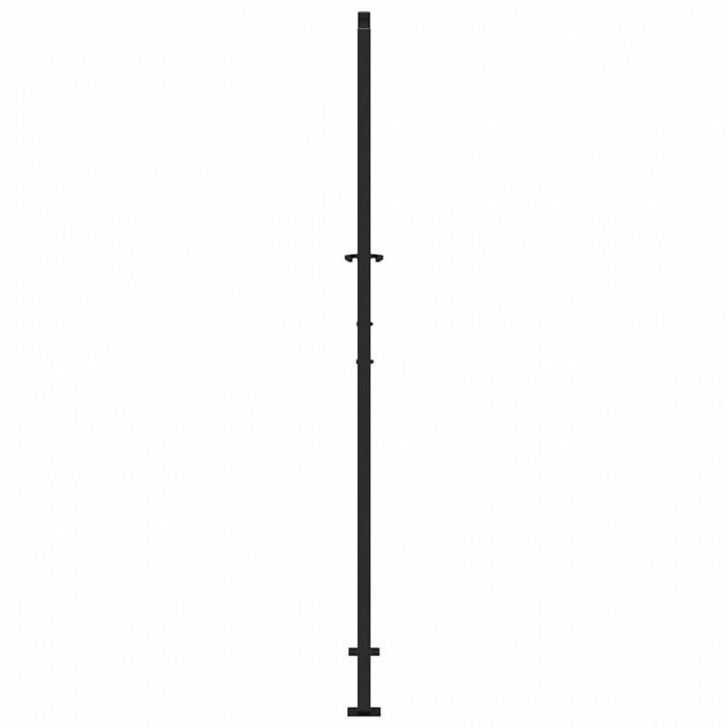 Brama ogrodowa czarna 100x200 cm stalowa wzór fali