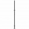 Brama ogrodowa czarna 100x200 cm stalowa wzór fali