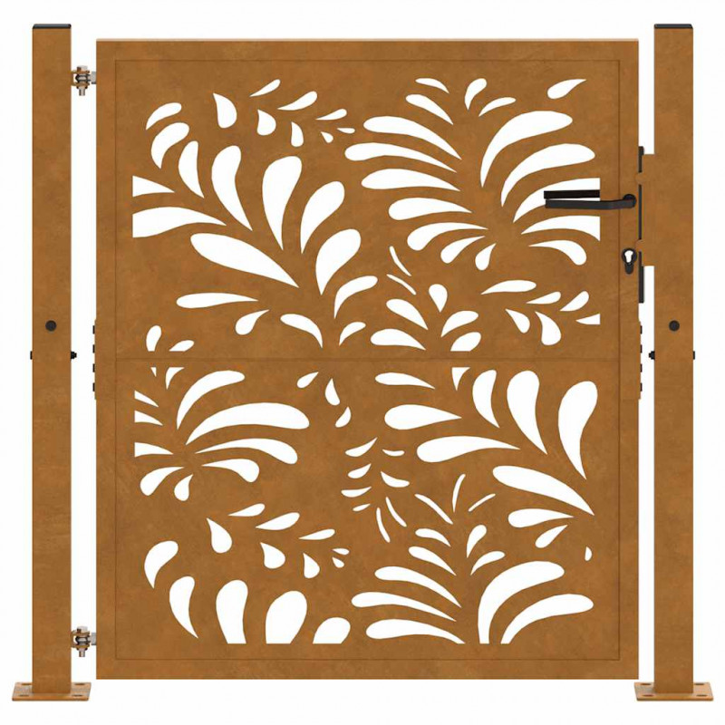 Brama ogrodowa 100x100 cm Stal nierdzewna Wzór fali