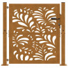 Brama ogrodowa 100x100 cm Stal nierdzewna Wzór fali