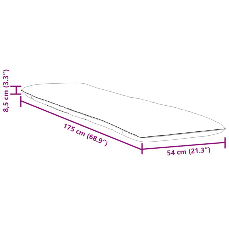 Leżak składany niebieski i biały 175x54x8,5 cm tkanina Oxford