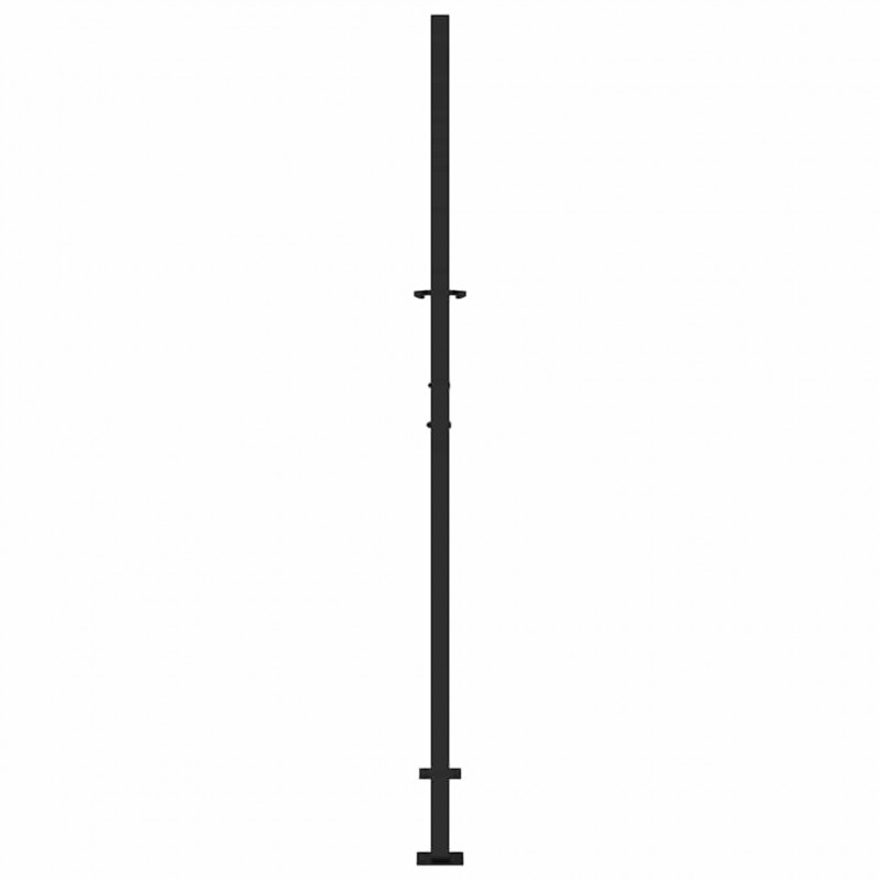 Brama ogrodowa czarna 100x175 cm Stalowy wzór śladu