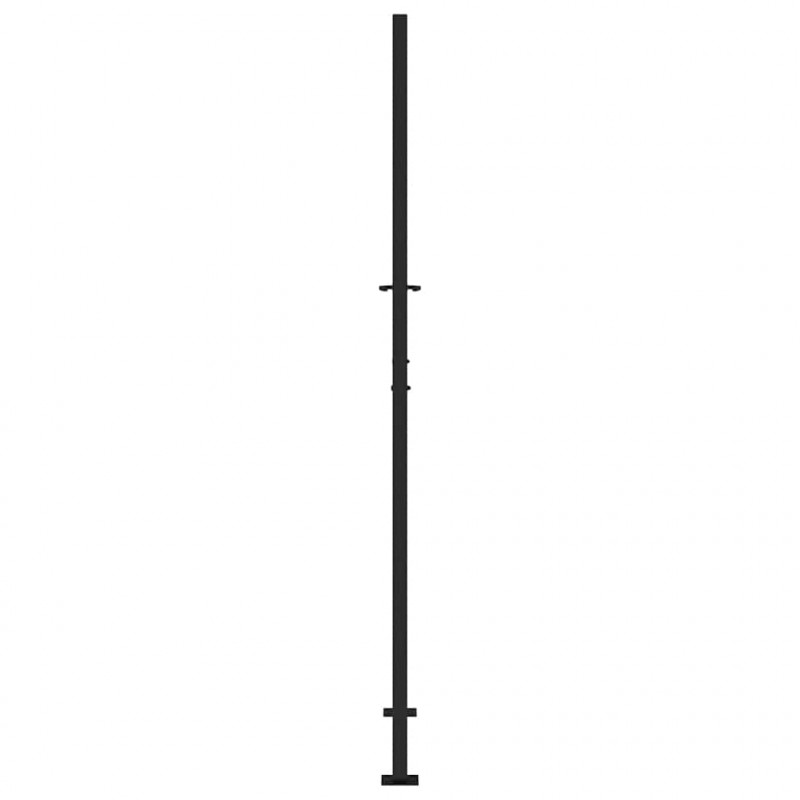 Brama ogrodowa czarna 100x200 cm Stalowy wzór śladu