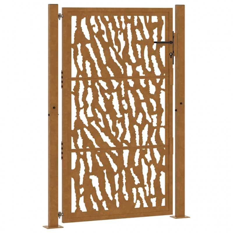 Brama ogrodowa 100x150 cm Stal nierdzewna Wzór śladu