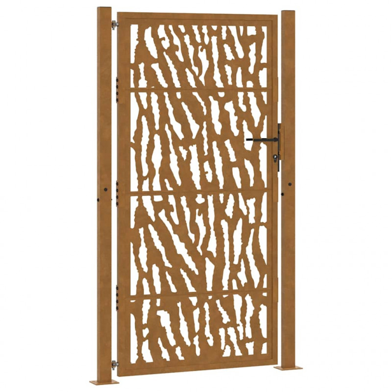 Brama ogrodowa 100x200 cm Stal nierdzewna Wzór śladu