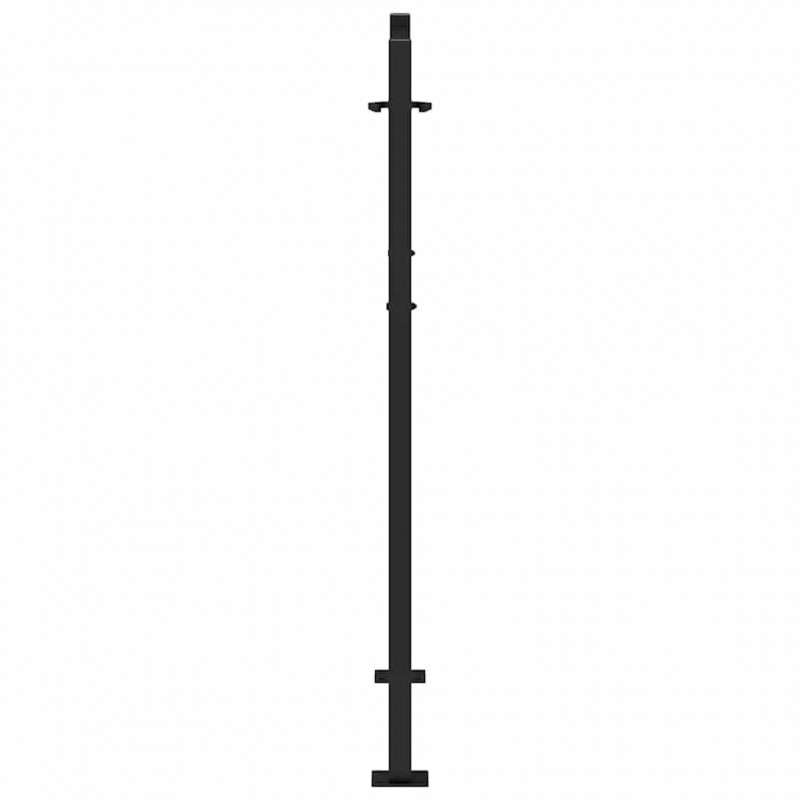 Brama ogrodowa czarna 100x125 cm Stalowy wzór płomienia