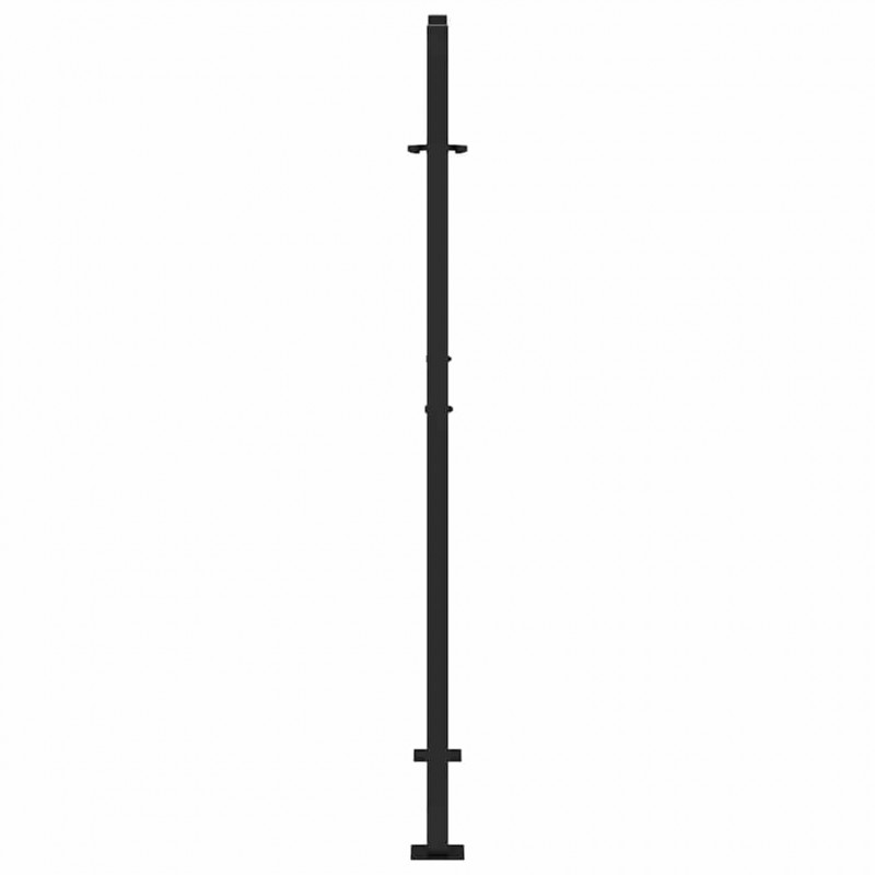 Brama ogrodowa czarna 100x150 cm Stalowy wzór płomienia