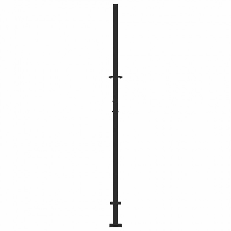 Brama ogrodowa czarna 100x175 cm Stalowy wzór płomienia