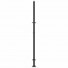 Brama ogrodowa czarna 100x175 cm Stalowy wzór płomienia
