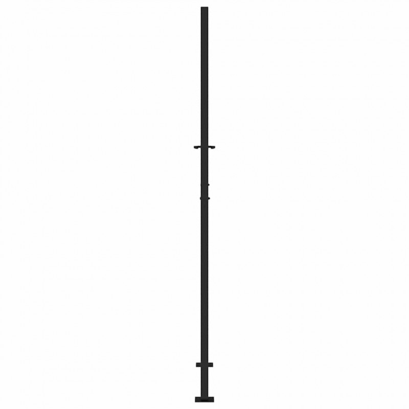 Brama ogrodowa czarna 100x200 cm Stalowy wzór płomienia