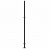 Brama ogrodowa czarna 100x200 cm Stalowy wzór płomienia