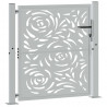 Brama ogrodowa 100x100 cm Stal nierdzewna Wzór płomienia