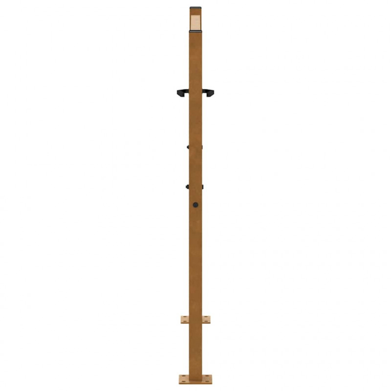 Brama ogrodowa 100x100 cm Stal nierdzewna Wzór płomienia
