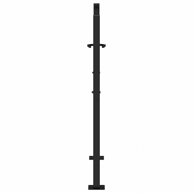 Brama ogrodowa czarna 100x100 cm stalowy krzyż wzór