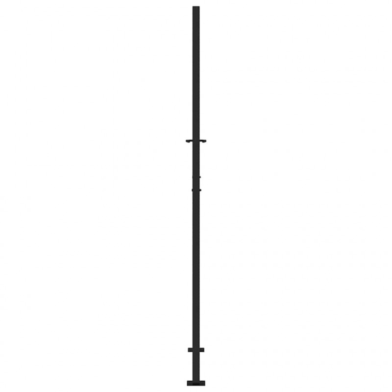Brama ogrodowa czarna 100x200 cm stalowy wzór krzyża