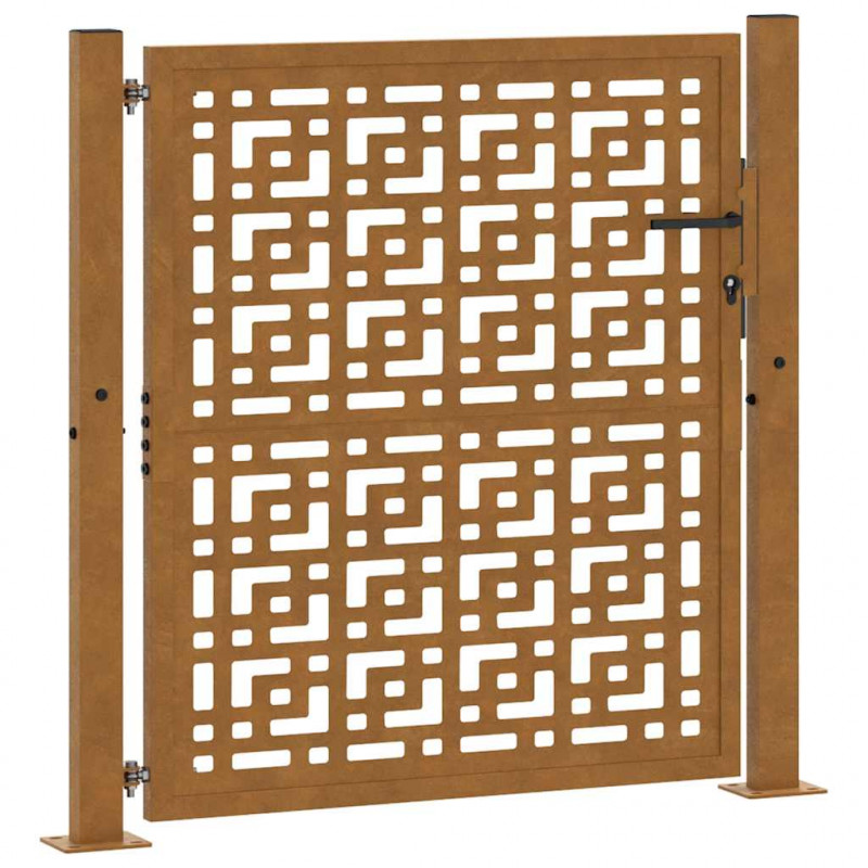 Brama ogrodowa 100x100 cm Stal nierdzewna Krzyż wzór