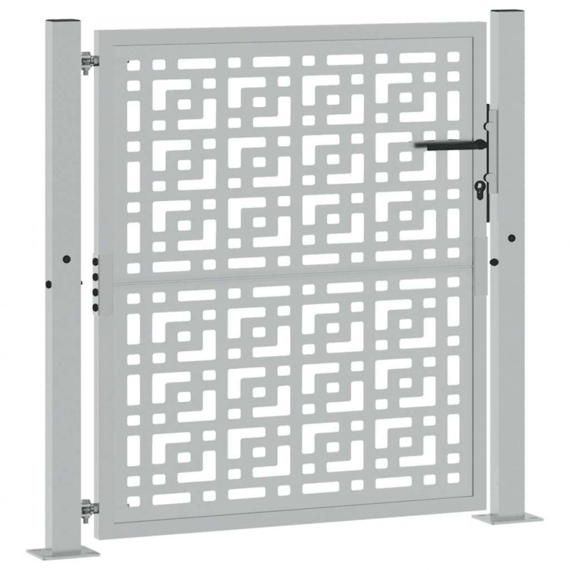 Brama ogrodowa 100x100 cm Stal nierdzewna Krzyż wzór