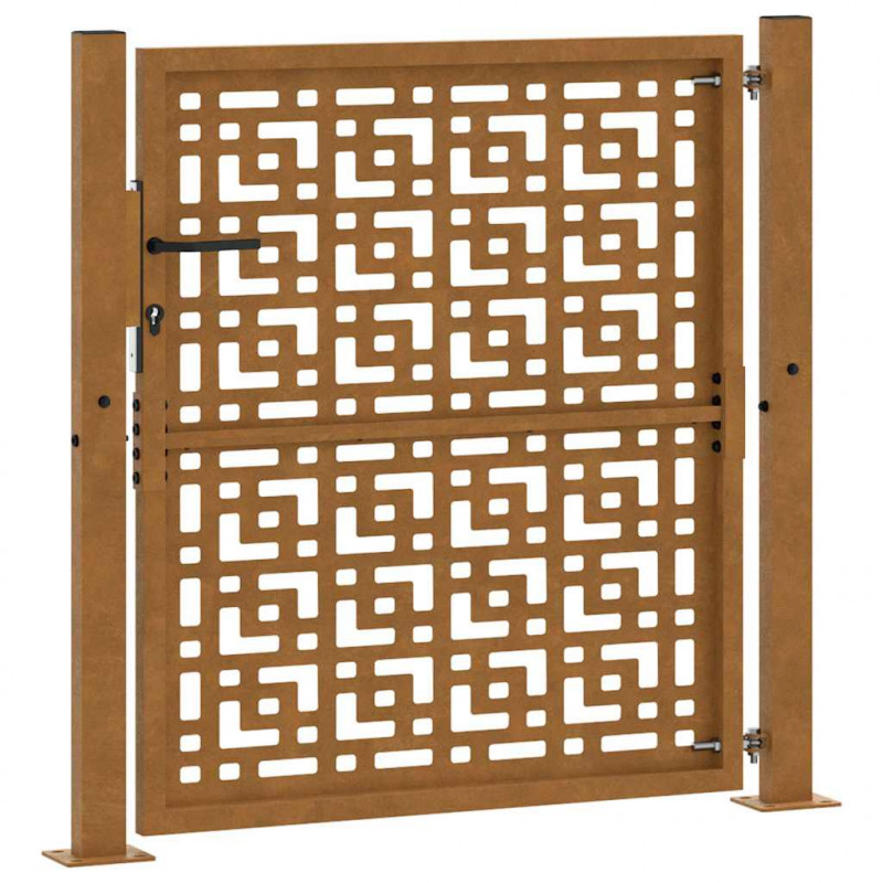 Brama ogrodowa 100x100 cm Stal nierdzewna Krzyż wzór