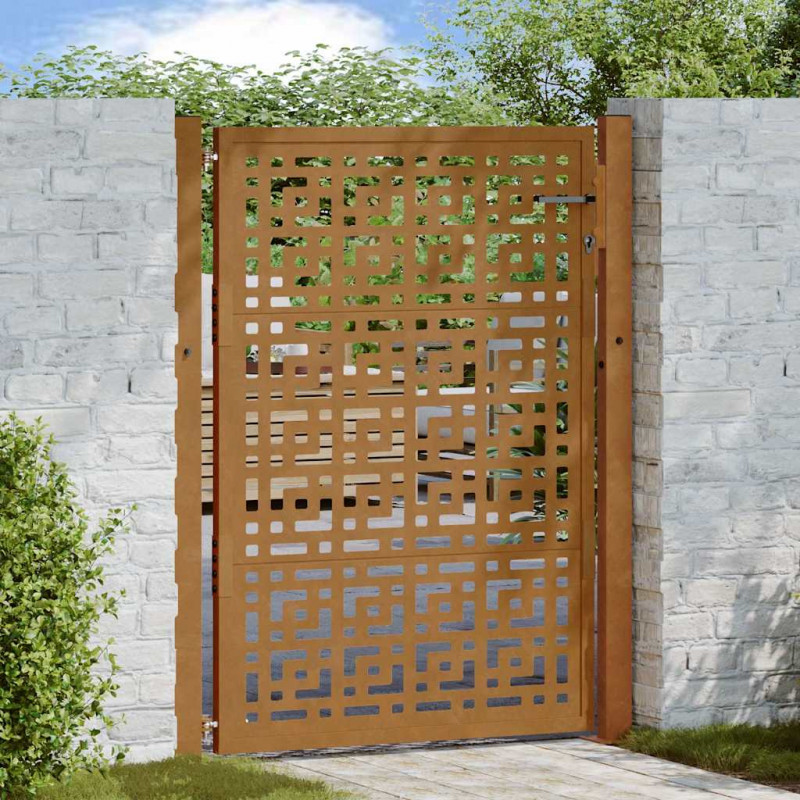 Brama ogrodowa 100x125 cm Stal nierdzewna Krzyż wzór