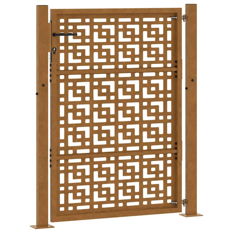 Brama ogrodowa 100x125 cm Stal nierdzewna Krzyż wzór