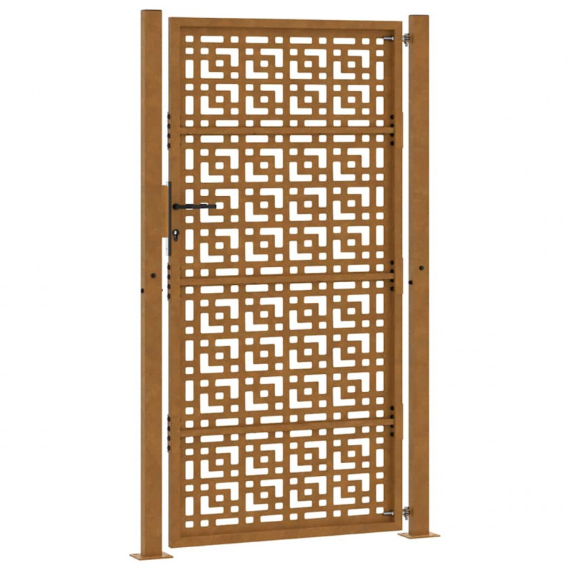 Brama ogrodowa 100x175 cm Stal nierdzewna Krzyż wzór