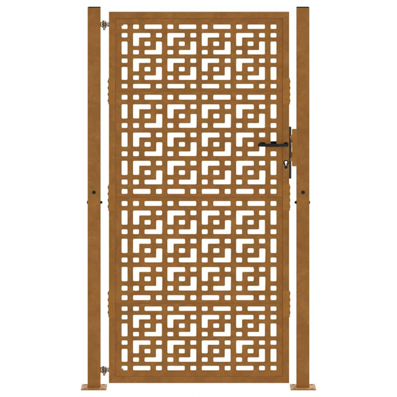 Brama ogrodowa 100x200 cm Stal nierdzewna Krzyż wzór