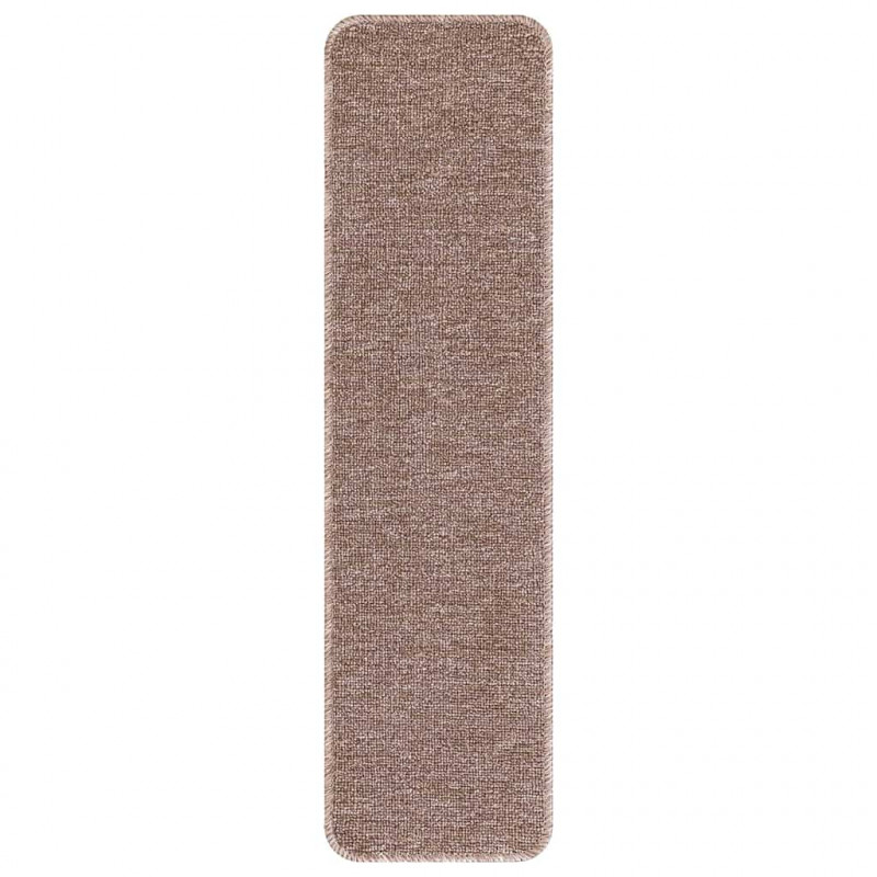 Mats antypoślizgowe na schody 15 pcs Jasnobrązowy 75 x 20 cm PP