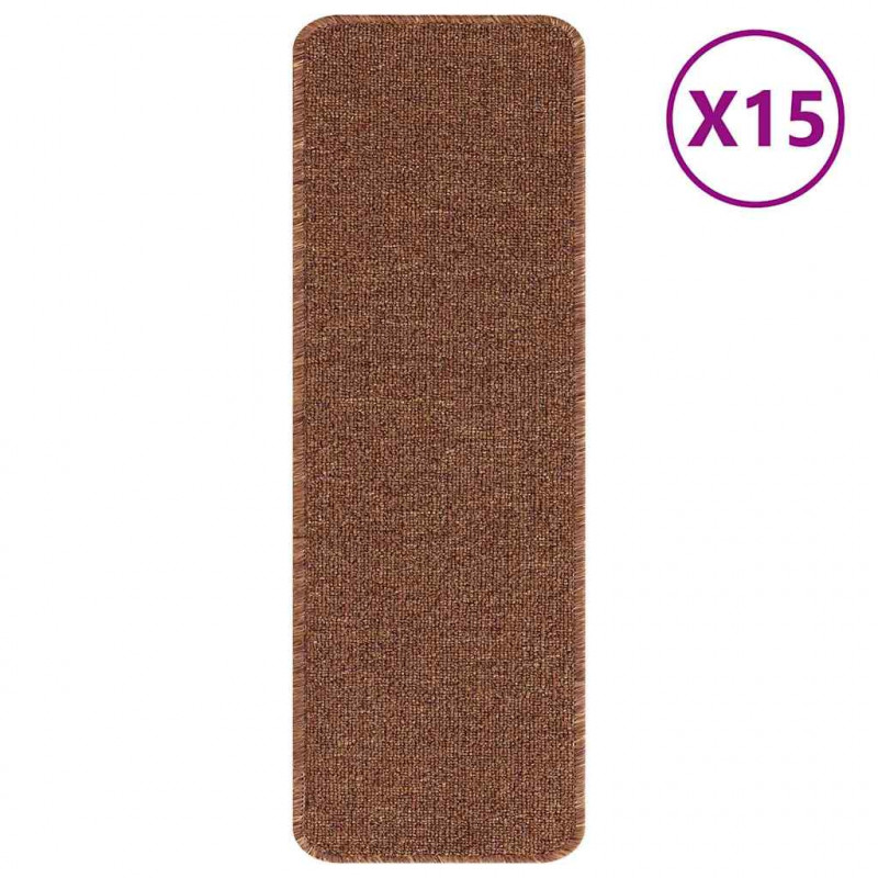 Mats antypoślizgowe na schody 15 pcs Żółty 60 x 25 cm PP