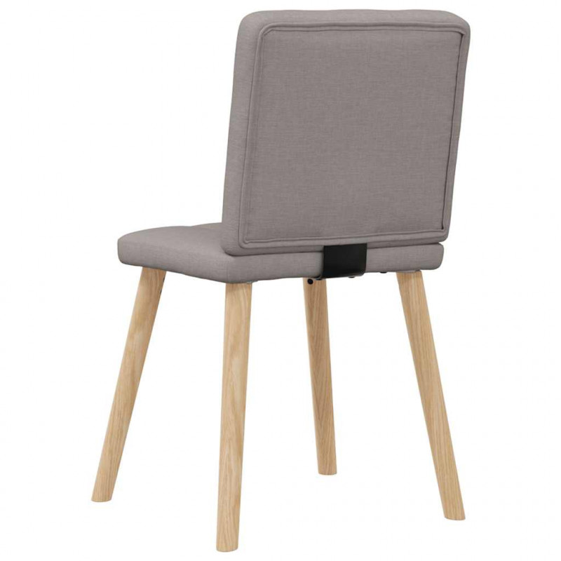 Krzesła stołowe, 2 szt., kolor taupe, obite tkaniną