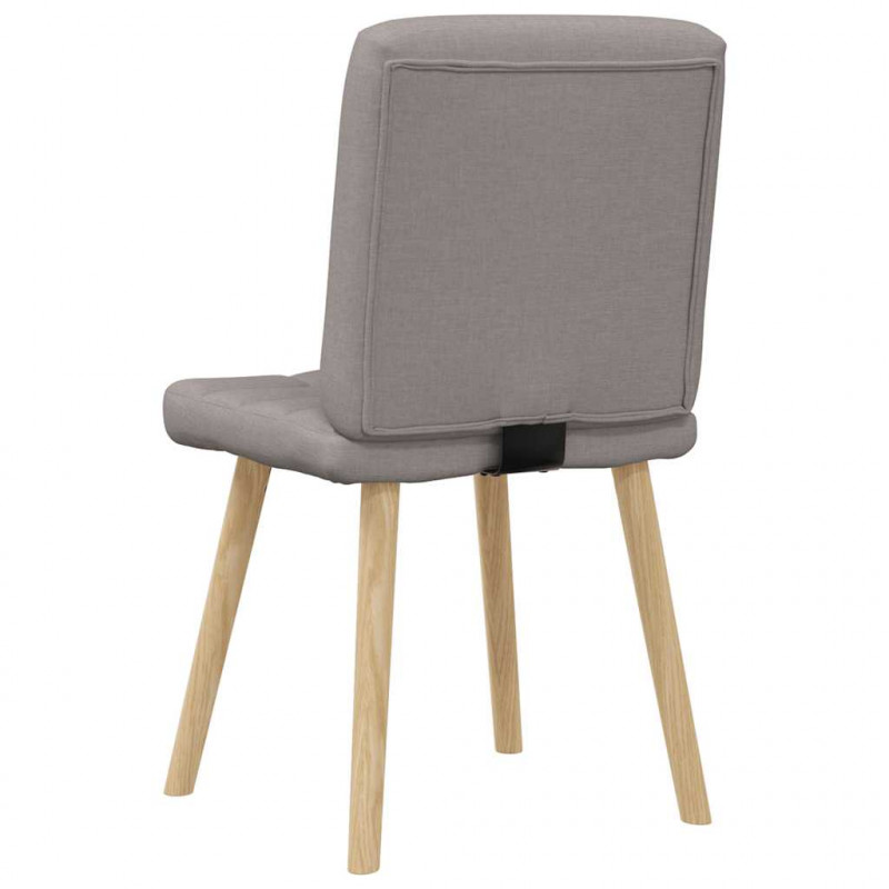 Krzesła stołowe, 2 szt., kolor taupe, obite tkaniną