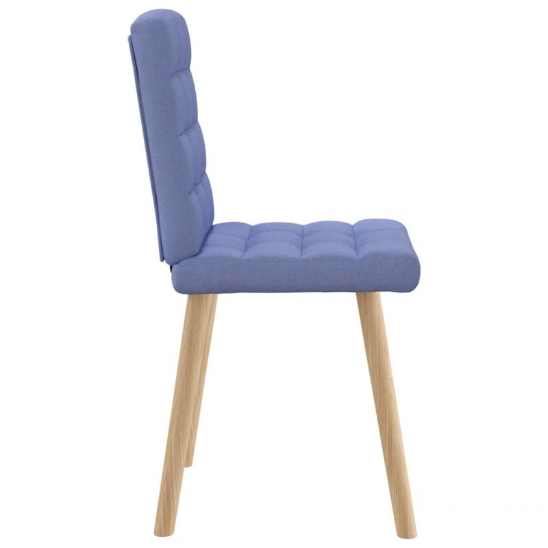 Krzesła do jadalni 2 szt. Jeans Niebieski Tkanina