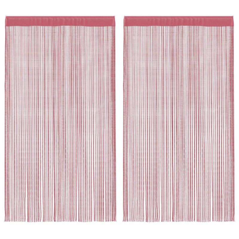 Zasłony sznurkowe 2 szt. Różowe 140x250 cm
