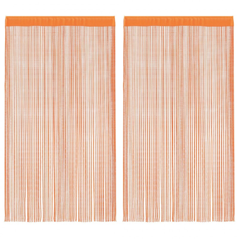 Zasłony sznurkowe 2 szt. Pomarańczowe 100x250 cm