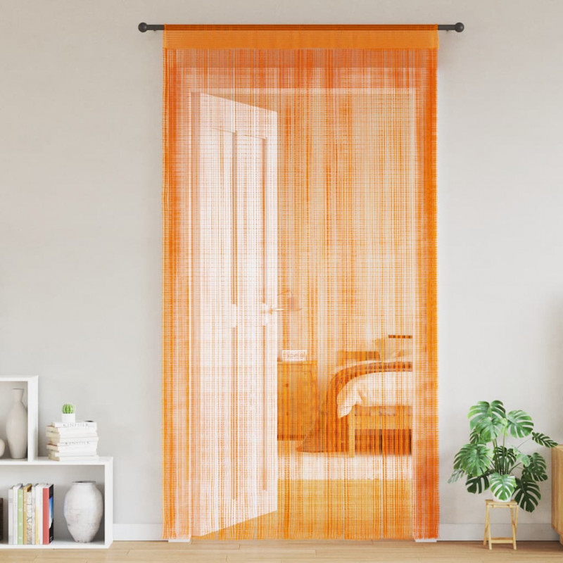 Zasłony sznurkowe 2 szt. Pomarańczowe 140x250 cm