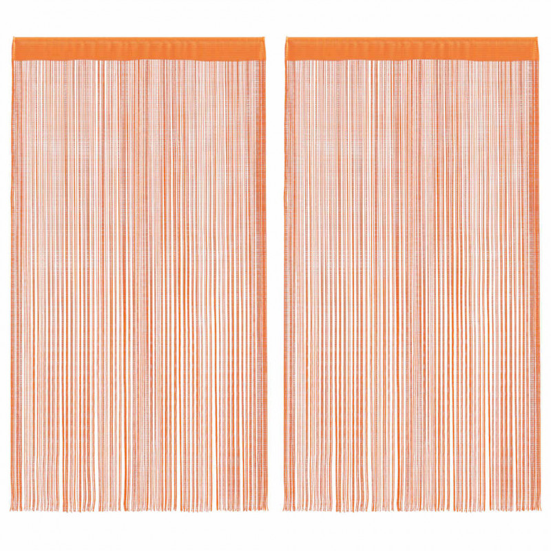Zasłony sznurkowe 2 szt. Pomarańczowe 140x250 cm