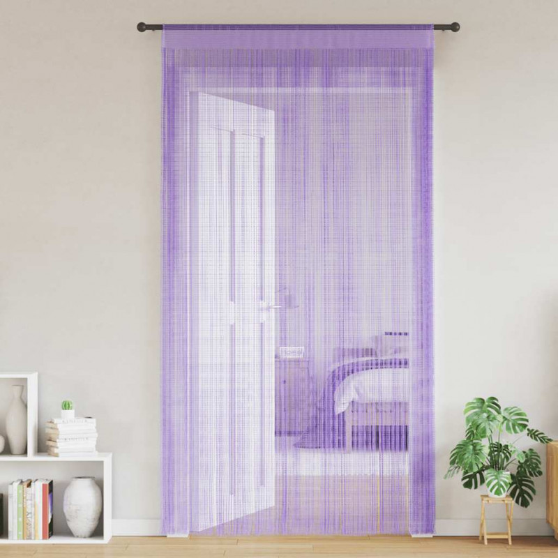 Zasłony sznurkowe 2 szt. Fioletowe 140x250 cm