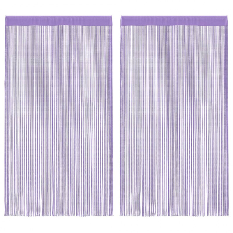 Zasłony sznurkowe 2 szt. Fioletowe 140x250 cm